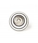 Bouton de meuble en porcelaine blanche à rayures colorées - Boutons Mandarine