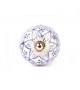Bouton de meuble Géranium rond en porcelaine - 4 couleurs - Boutons Mandarine