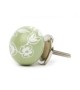 Bouton de meuble Floral blanc en porcelaine - Boutons Mandarine