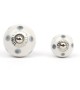 Bouton de meuble en porcelaine blanche à pois colorés - Boutons Mandarine