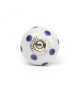 Bouton de meuble en porcelaine blanche à pois colorés - Boutons Mandarine