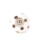 Bouton de meuble en porcelaine blanche à pois colorés - Boutons Mandarine