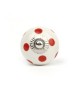 Bouton de meuble en porcelaine blanche à pois colorés - Boutons Mandarine