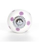 Bouton de meuble en porcelaine blanche à pois colorés - Boutons Mandarine