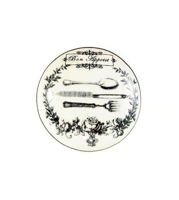 Bouton de meuble Bon Appétit en porcelaine - Boutons Mandarine