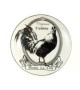 Bouton de meuble en porcelaine motif coq vintage Bistro Le Coq - Boutons Mandarine