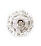 Bouton de meuble en verre transparent forme diamant fleur - Boutons Mandarine