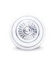 Bouton de meuble en porcelaine blanche à rayures colorées - Boutons Mandarine