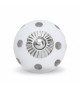 Bouton de meuble en porcelaine blanche à pois colorés - Boutons Mandarine