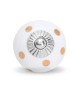 Bouton de meuble en porcelaine blanche à pois colorés - Boutons Mandarine