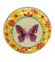 Bouton de meuble Papillon rose en porcelaine - Boutons Mandarine