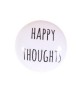 Bouton de meuble Message \\" Happy Thoughts \\" en porcelaine - Boutons Mandarine