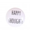 Bouton de meuble Message " Happy Thoughts " en porcelaine