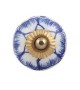 Bouton de meuble Fleur Nina en porcelaine - Boutons Mandarine