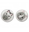 Bouton de meuble Animaux Savane enfant porcelaine