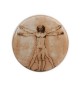 Bouton de meuble Homme de Vitruve - Léonard de Vinci en porcelaine - Boutons Mandarine