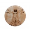 Bouton de meuble Homme de Vitruve - Léonard de Vinci en porcelaine