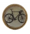 Bouton de meuble Bicyclette Vintage doré en métal