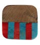Bouton de meuble ethnique en bois - rouge et bleu - Boutons Mandarine