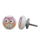 Bouton de meuble en porcelaine motif hibou pour chambre enfant - Boutons Mandarine