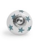 Petit bouton de meuble motifs petites étoiles en porcelaine - Boutons Mandarine
