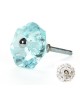 Bouton de meuble en verre transparent forme diamant fleur - Boutons Mandarine