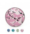 Bouton de meuble Cerisier en fleur en porcelaine - 4 couleurs disponibles