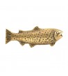 Gros bouton de porte en laiton doré Poisson
