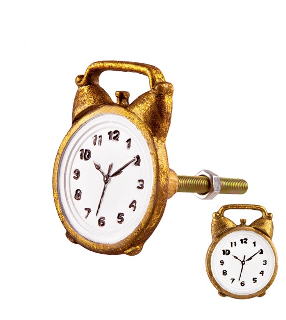 Bouton De Meuble Doré Réveil Horloge En Métal Boutons Mandarine