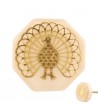 Bouton de meuble nacré Paon doré