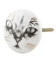 Bouton de meuble porcelaine motif chat - Boutons Mandarine