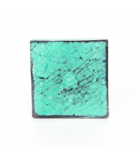 Bouton de meuble Carré en fonte style vintage Turquoise ou blanc - Boutons Mandarine