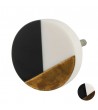 Bouton de meuble Graphique Vintage noir et blanc rond