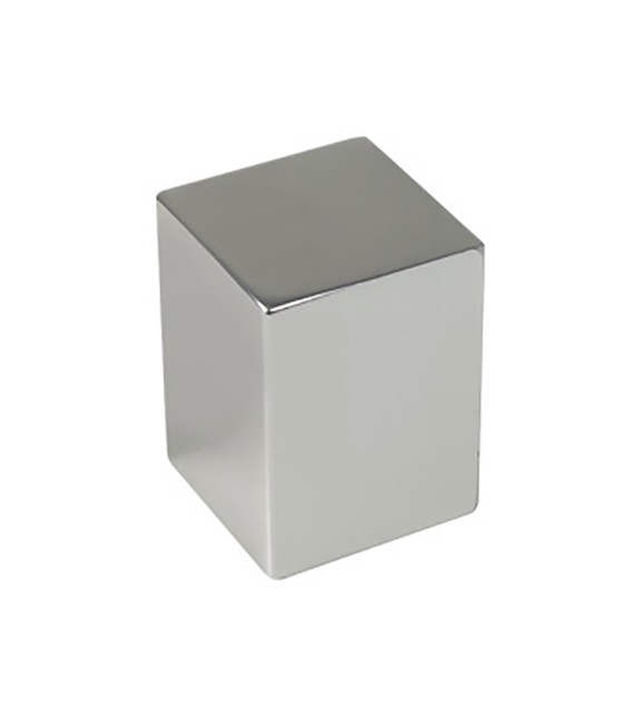 Petit bouton de meuble aluminium carré - Boutons Mandarine