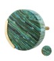 Bouton de meuble en pierre et laiton texture verte - Boutons Mandarine