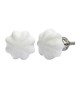 Petit bouton de meuble en porcelaine forme médaillon - Boutons Mandarine