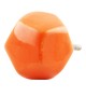 Gros bouton de meuble en porcelaine octogonale couleur unie - Boutons Mandarine