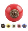Bouton de meuble en porcelaine couleur mat vintage