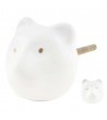 Bouton de meuble enfant en porcelaine Tête de Panda blanc