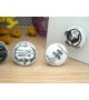 Bouton de meuble en porcelaine motif coq vintage Bistro Le Coq - Boutons Mandarine