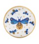 Bouton de meuble en porcelaine Luciole bleue et dorée - Boutons Mandarine