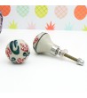 Bouton de meuble Indien Floral Daisy en porcelaine