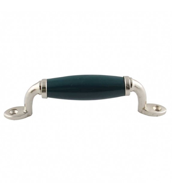 Poignée de meuble porcelaine et métal 8 couleurs - Boutons Mandarine