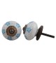 12 Boutons de meubles Bleus - Boutons Mandarine