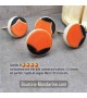 Bouton de meuble en porcelaine Panorama orange - Boutons Mandarine