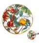 Bouton de meuble en porcelaine motif tropical animaux et fruit exotique - Boutons Mandarine