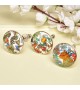 Bouton de meuble en porcelaine motif tropical animaux et fruit exotique - Boutons Mandarine