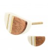 Bouton de meuble Demi Lune en bois et pierre