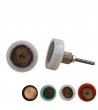 Bouton de meuble Wood rond en bois et résine