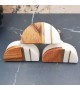 Bouton de meuble Demi Lune en bois et pierre - Boutons Mandarine